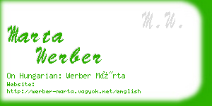 marta werber business card